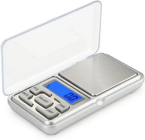 Vista 4 de Báscula digital de joyería con escala miligrama, tamaño de bolsillo, Steelyard de alta precisión, 1.1 libras/17.64 oz (0.00 oz), recarga para joyas