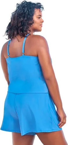 Vista 3 de Swimsuits For All Mameluco de natación de cuello alto para mujer