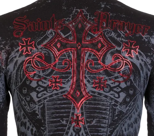 Vista 8 de Archaic by Affliction - Camisa térmica para hombre, color negro