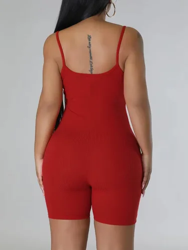 Vista 6 de acelyn Overol de entrenamiento para mujer, de una pieza, con pantalones cortos acanalados, para verano, yoga, sexy