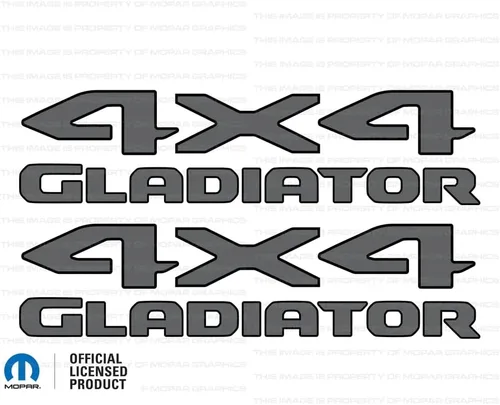 Vista 17 de Adhesivos gráficos de cabecera de gladiador 4x4 para Jeep Wrangler/Gladiator JL/JT (2019-2024) 392 bronce con contorno negro F392BO (juego de 2)