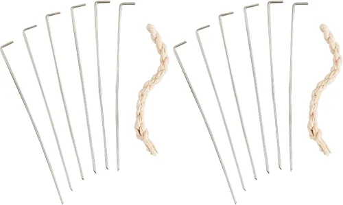 Vista 8 de HIC Kitchen Kit de lacer de pavo de vacaciones para asar, cordel de carnicero de algodón, pasadores de acero inoxidable reutilizables, para enroscar