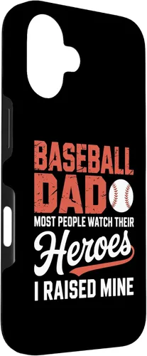 Vista 3 de Baseball Dad Most People Watch Their Heroes I Raised Mine Case for iPhone 16