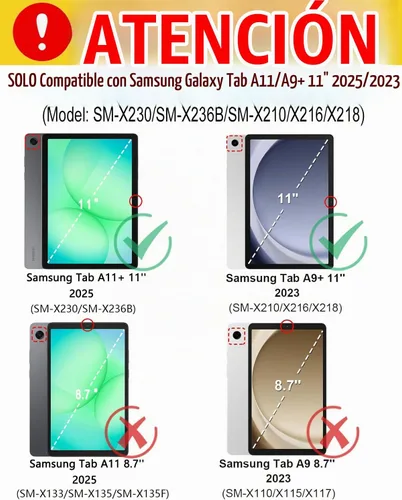 Vista 2 de MePadKey Funda con teclado táctil para Samsung Galaxy Tab A11 Plus/A9 Plus