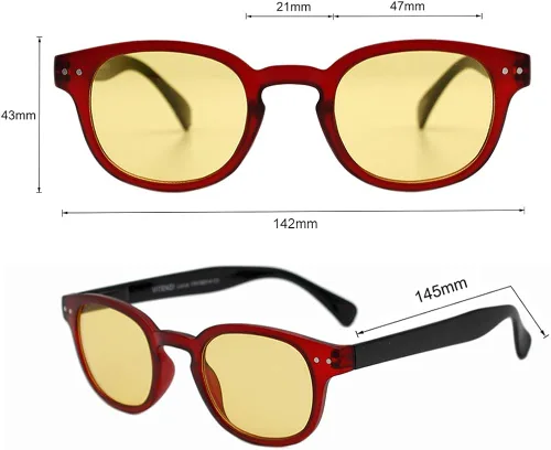 Vista 5 de VITENZI Lentes de visión nocturna para hombres y mujeres, seguridad antirreflejos, para conducir por la noche, color amarillo HD, lentes de sol