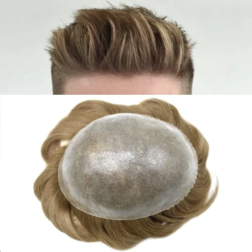 Vista 61 de Extensiones de pelo y tupés para hombre, sistema de cabello humano de poliéster completo para hombre, postizo de repuesto para hombre, protesis
