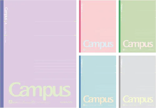 Vista 15 de KOKUYO Cuadernos de composición, paquete de 5 cuadernos Campus Semi-B5 Comp con punto A a rayas de 0.276 in, 30 hojas, cuaderno rayado escolar
