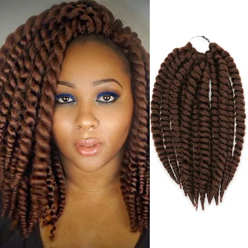 Vista 11 de Trenzas de ganchillo de pelo sintético auténtico doble Jumbo Senegalese Twist 12" (30) [AU-THEN-TIC Senegalese Twist] (12") - Natural Texture &