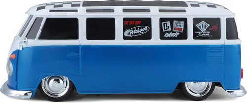 Vista 12 de Maisto 1:24 RC VW Van Samba 2.4GHZ Vehículo de control remoto, blanco/azul (81529-00000009)