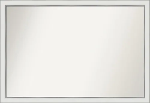 Vista 411 de Amanti Art Espejo personalizado, espejo de baño estrecho Alexandria White Wash, espejo de pared o espejo de tocador de baño sobre el fregadero