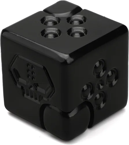 Vista 8 de Juguete giratorio de cubo infinito de metal 2 en 1 para adultos y adolescentes, rompecabezas de dados magnéticos geniales, artilugios de escritorio