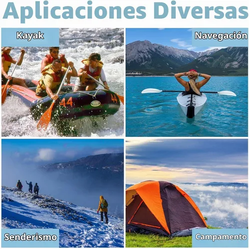 Vista 5 de Bolsa seca impermeable de 30D nailon - Adecuada para senderismo, kayak y rafting - Bolsa de almacenamiento impermeable portátil con cierre de rollo