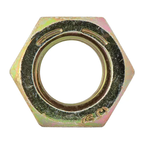 Vista 2 de 1/2"-13 (Paquete de 25) Tuerca hexagonal Grado 8, rosca gruesa, zinc amarillo de Makers Bolt