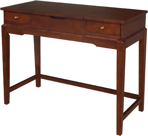 Vista 5 de International Concepts - Mesa de tocador con banco de tocador Esspresso