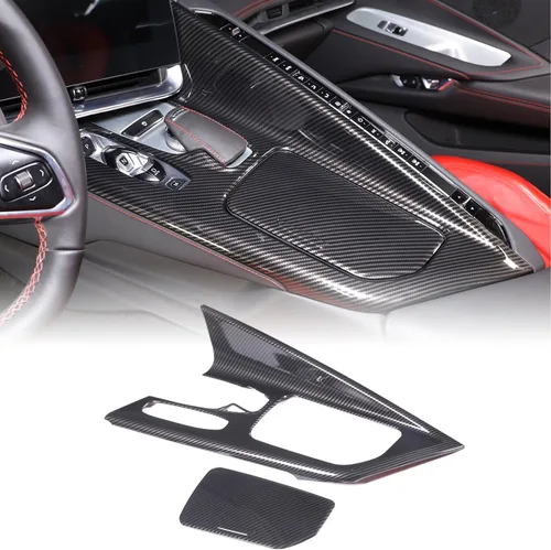 Vista 30 de CHEAYAR Marco de Decoración y Cubierta de Remate Compatible con Interruptor de Elevación de Ventana para Chevrolet Corvette C8 2020-2023