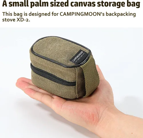 Vista 3 de camping moon Bolsa de almacenamiento para estufa de bolsillo para micro regulador de lona resistente XD-2F-B