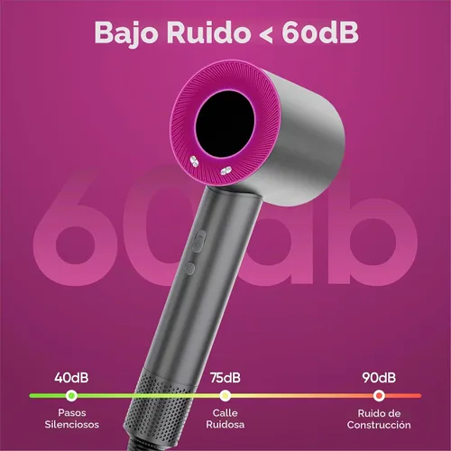 Vista 3 de Super secador de pelo con potente motor digital para un secado rápido