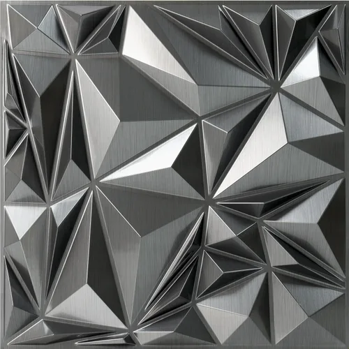 Vista 9 de STICKGOO Paneles de pared 3D de diamante para decoración de pared interior, paneles de pared con textura 3D blanca de 19.7 x 19.7 pulgadas, paneles