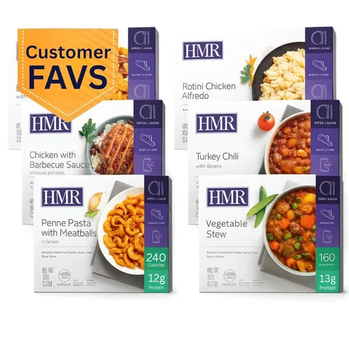 Vista 14 de HMR Entrees Meals - Paquete variado de 5 comidas prefabricadas para microondas bajas en calorías para bajar de peso, cena lista para comer, incluye