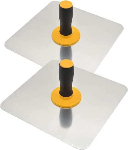 Vista 8 de Halcón de enlucido de aluminio con mango de agarre suave, soporte para tablero de mortero de yeso herramienta de enlucido para cemento, mortero