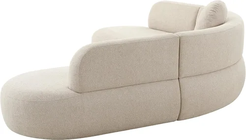 Vista 4 de TOV Furniture Broohah - Seccional de microespiga beige