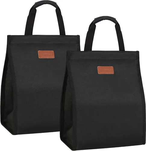 Vista 14 de Bolsas de almuerzo para mujer, aisladas, reutilizables, con bolsillo interno, bolsa de almuerzo para adultos para el trabajo
