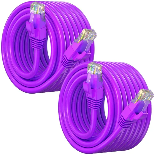 Vista 35 de Maximm Cable Ethernet Cat6, color negro (paquete de 2), cable UTP de 10 Gbps 550 MHz
