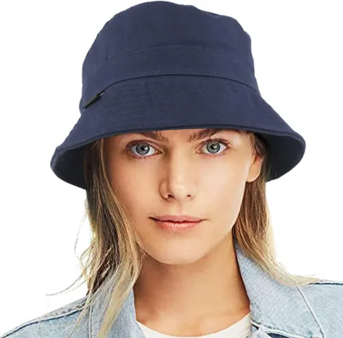 Vista 12 de Sombrero de pescador de algodón lavado de lona para mujer, estilo pescador, verano, playa, sol
