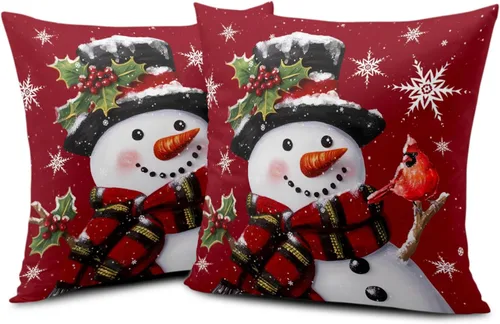 Vista 195 de Juego de 2 fundas de almohada de 16 x 16 pulgadas, diseño patriótico de bandera estadounidense con estrellas para exteriores, estilo casa de campo