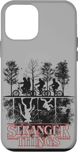 Vista 16 de Stranger Things Upside Down Hawkins Ride - Carcasa con logotipo para iPhone 17