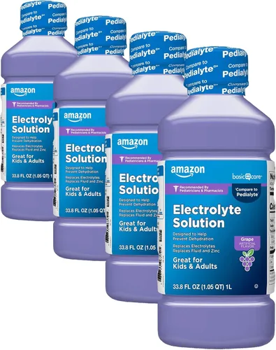 Vista 14 de Amazon Basic Care Solución de electrolitos Advantage Care con prebióticos PreVital, sabor a frambuesa azul, diseñada para ayudar a prevenir