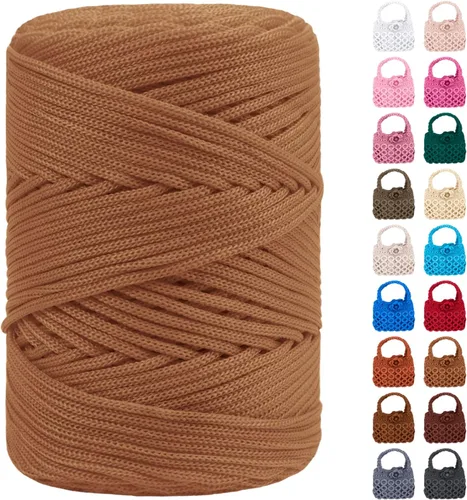 Vista 12 de Cordón de macramé de poliéster de 1/8 pulgadas x 169 metros, cordón de macramé trenzado de polipropileno, hilo de poliéster para tejer bolsos