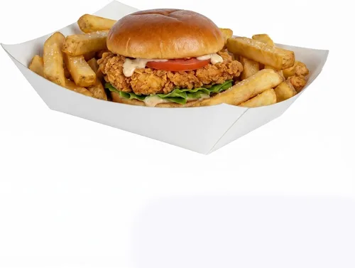 Vista 61 de Restaurantware -Bio Tek - Bandejas de alimentos de 2 onzas, 400 bandejas de papel desechables para alimentos, resistentes, a prueba de grasa, botes