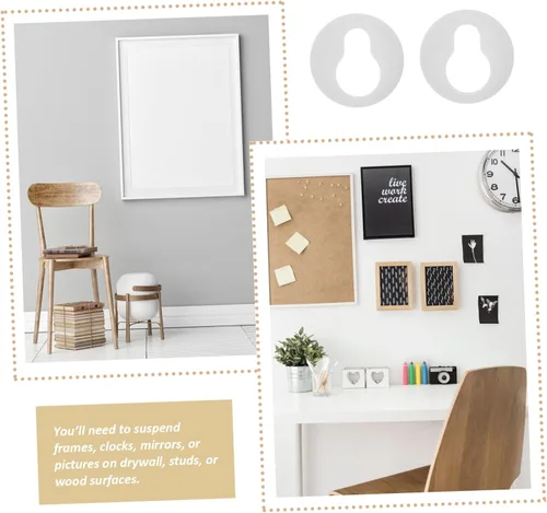 Vista 8 de OSALADI 50 Uds. Accesorios para marcos de fotos, ganchos de plástico, soporte de fotos, colgador de fotos, soporte de caballete de imagen, soporte