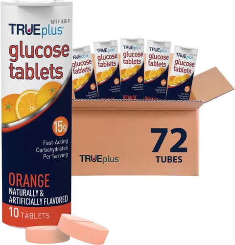 Vista 11 de TRUEplus Tabletas de glucosa, sabor naranja, 10 unidades, 6 tubos