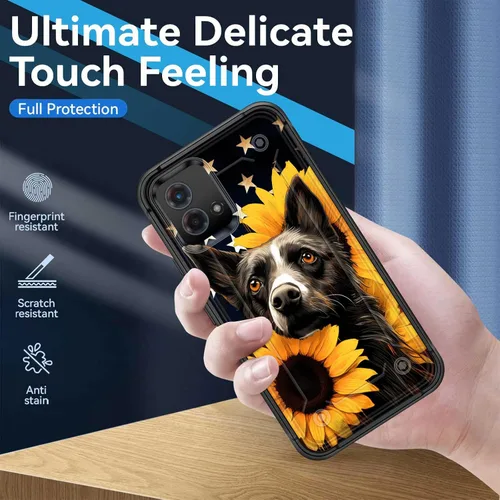 Vista 7 de Funda para Moto G Stylus 5G 2023, resistente de doble capa de policarbonato duro y silicona suave, resistente a prueba de golpes, funda protectora