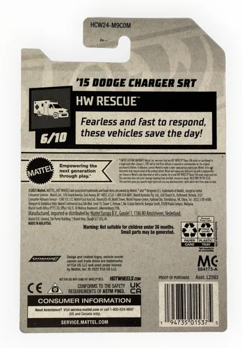 Vista 2 de Hot Wheels 2022 - Dodge Charger SRT '15 - EMS HW Rescue 6/10 [azul] 206/250