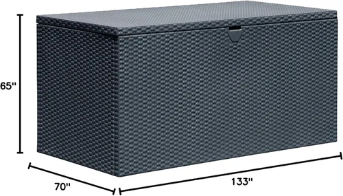 Vista 17 de Arrow Caja de almacenamiento de acero galvanizado en caliente de 134 galones Spacemaker Spacemaker de 4 x 2 pies Antracita