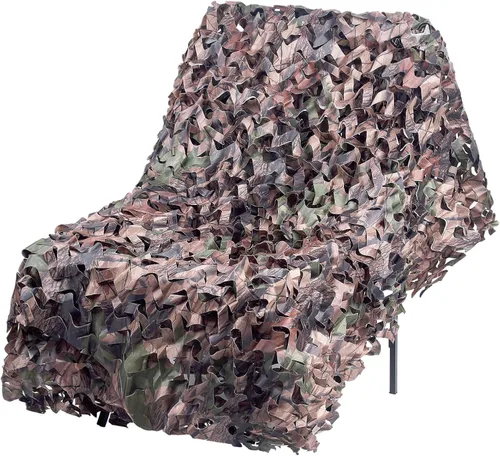 Vista 2 de FLYEGO Red de Camuflaje de Malla, Rollo a Granel de Redes de Camuflaje para Toldo, para Cazar, Ocultación, Protección Solar, Cobertura de Auto
