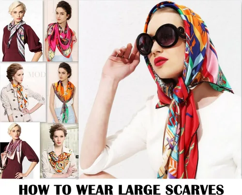 Vista 7 de Grace Scarves - Bufandas 100% de seda, extragrande y XX-grande