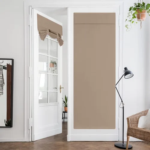 Vista 109 de HOMEIDEAS Cortinas Opacas para Aula para Puerta Principal, Cubierta de Ventana de Puerta de Aula, Persianas de Privacidad con Aislamiento Térmico