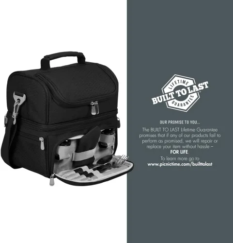 Vista 10 de PICNIC TIME NCAA Nebraska Cornhuskers Pranzo - Lonchera aislada con juego de pícnic, bolsa enfriadora para el almuerzo