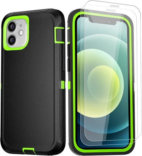 Vista 31 de Funda para iPhone 12 Mini con funda de clip para cinturón y 2 protectores de pantalla, funda de protección completa resistente de grado militar a