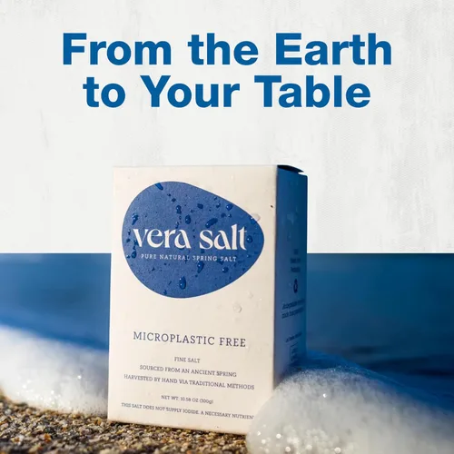 Vista 8 de Vera Salt Sal Fina de Primavera Natural – Paquete de 300g – Cristales Blancos Recolectados a Mano de España – Textura Fina con Minerales Naturales