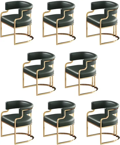 Vista 29 de Sillas de comedor de cocina para interiores, silla lateral tapizada para el hogar, silla con brazo de respaldo bajo, silla de comedor con piel