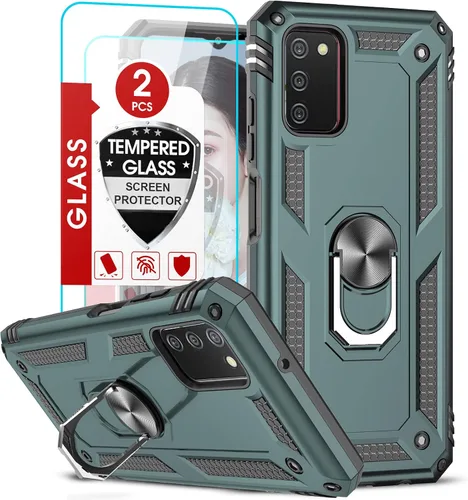 Vista 161 de LeYi Funda para Samsung Galaxy A05 (no compatible con A05S) con protector de pantalla y protector de lente de cámara, funda resistente de grado Negro