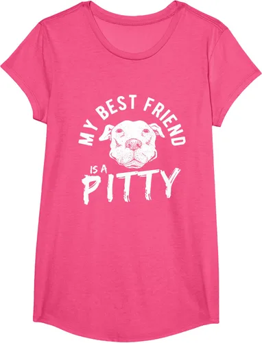 Vista 18 de My Best Friend Is A Pitty Pitties Pitbull - Camiseta Negro
