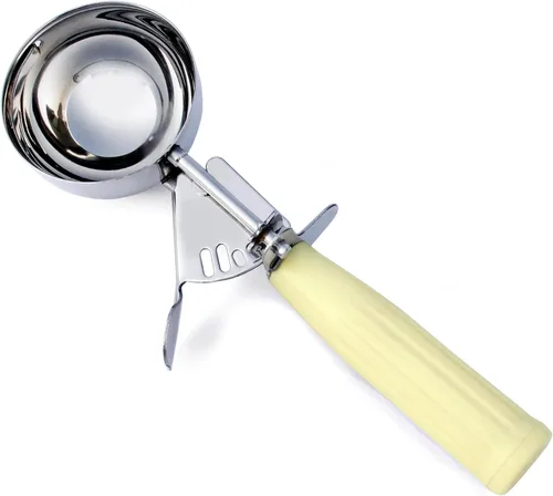 Vista 5 de Cuisinox Cuchara para helado, cuchara para servir y preparar, acero inoxidable de acción de primavera, color azul #16 (2 onzas)