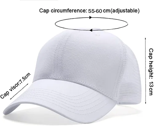 Vista 5 de Gorra de béisbol 100% algodón clásico deportivo casual gorra de golf Sunhat tamaño ajustable