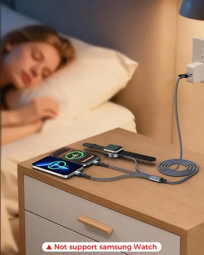 Vista 7 de Esenciales de viaje para cargador de Apple Watch, cable de carga múltiple para iPhone 17, cable USB C para iWatch, Car Cruise RV Camping Essentials